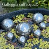 MIJOMA Set di 7 palline decorative da giardino in acciaio