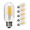 YFXRLIGHT Dimmable T45 LED Edison Bulb,2700K Warm White,6W Antique Tubular