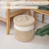 MIZHICRAFT Handwoven Cotton rope&Bamboo Storage Basket with - Foldable basket