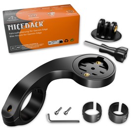 NICEDACK Bicycle Mount Compatible with Garmin Edge, Bicycle Mount for Garmin Edge 500 510 520 530 540 130 130 Plus 25 20 800 810 820 830 840 1000 1030 1030 Plus 1040 with Action Camera Holder Set