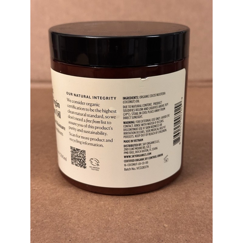 Sky Organics Organic Extra Virgin Coconut Oil Multi Purpose 16.9