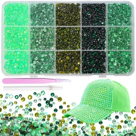 15 Grids Color Black Rhinestones for Bedazzling, Jelly Bedazzling Resin Gems 3-5mm, Pink White Gems Bedazzling Kit for Crafting, Flatback Color for Nails Face Makeup Crafts Tumblers
