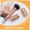 FOMIYES 2pcs Retractable Dual-ended Makeup Brush with Cap for Foundation