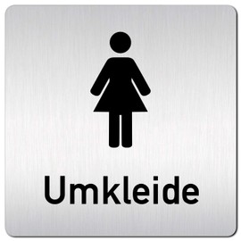 Türschilder24 XXL Door Sign (B) 125 x 125 x 1.5 mm Changing Room Men's/Women's Pictogram Aluminium Solid Material 100% Made in Germany (Changing Rooms Women + Men (Set))
