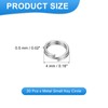 PATIKIL Round Split Ring, 20 Pcs 4mm Small Split Rings