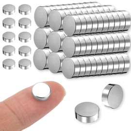 Pack of 100 Mini Magnets Strong, 8 mm x 3 mm, Small Magnets Strong, Whiteboard Magnets, Strong Hold, Magnets Extra Strong, Mini Magnets Round for Crafts, Fridge, Magnetic Board, Whiteboard and DIY