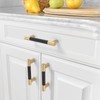 Amerdeco 10 Pack Matte Black and Gold Knurled Cabinet Pulls
