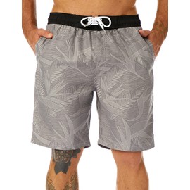 KAILUA SURF Mens Swim Trunks Long, Quick Dry Mens Boardshorts, 9 Inches Inseam Mens Bathing Suits with Mesh Lining