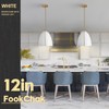 FookChak 10in Dome Pendant Light White Kitchen Island Pendant Lighting