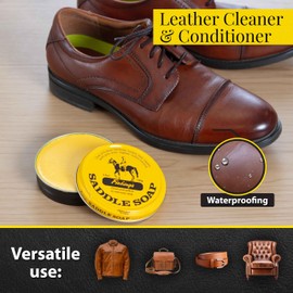 Fiebing's Yellow Saddle Soap for Leather (12 Pack, 3.5 oz Each, 42 oz Total) - Leather Cleaner & Conditioner to Soften, Protect & Restore Leathercraft - Leather Soap for Car Seat, Couch, Shoe, Purse