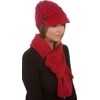 Sakkas ATES870VB Vanessa Cable Knit Scarf and Hat Set -