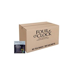 Four O'Clock English Breakfast Black Tea Organic Fairtrade, Non-Gmo, Kosher, Gluten-Free, 80 Teabags