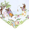 Simhomsen Embroidered Easter Bunny Kitchen Window Curtain Valance (W 58