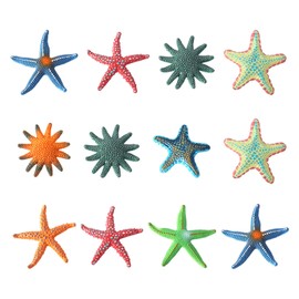 NIDHFG 12 Simulated Starfish Models, Marine Life Decorative Ornaments, Children'S Water Toys, Creative Toys.