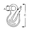 Stainless Steel 316 Eye Chain Grab Hook by MarineNow 1/4",