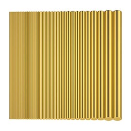 36 Pieces Brass Round Rods, Favordrory Brass Rods Lathe Bar Stock, 1.0mm, 1.5mm, 2.0mm, 2.5mm, 3.0mm, 4.0mm, 5.0mm, 6.0mm, 8.0mm in Diameter, 100mm in Length