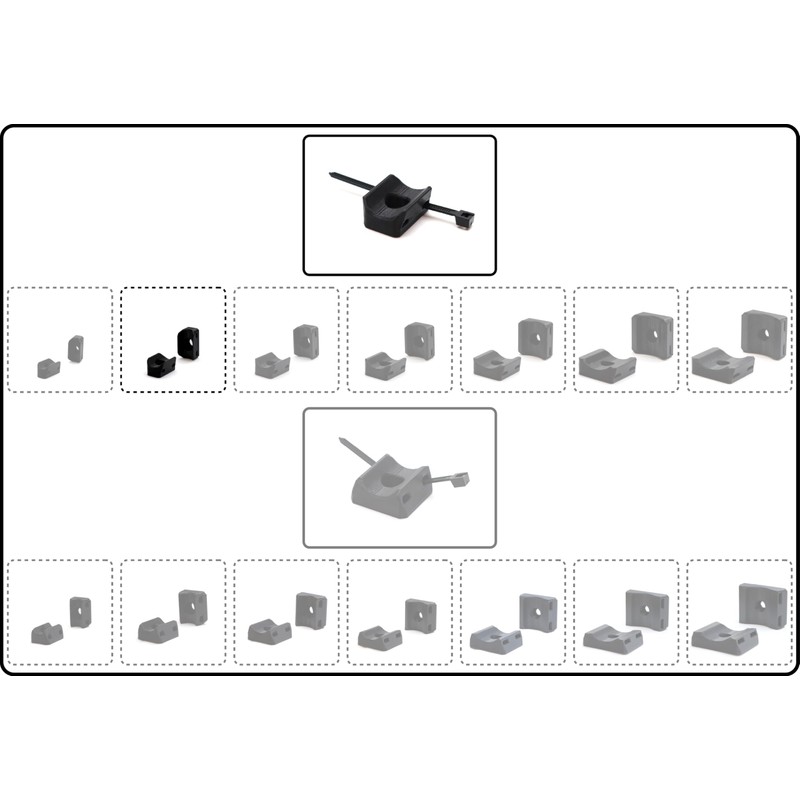 Cable Ties Screw Base, High-Strength UV-Resistant for Quick Installation on