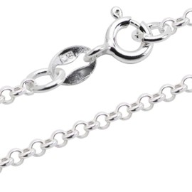 Designer Inspirations Boutique 16" Inch Sterling Silver 2.0 mm Thick Round Belcher/Rolo Chain Necklace for Women Men Unisex - Weight: 3.6 Grams. SKR70