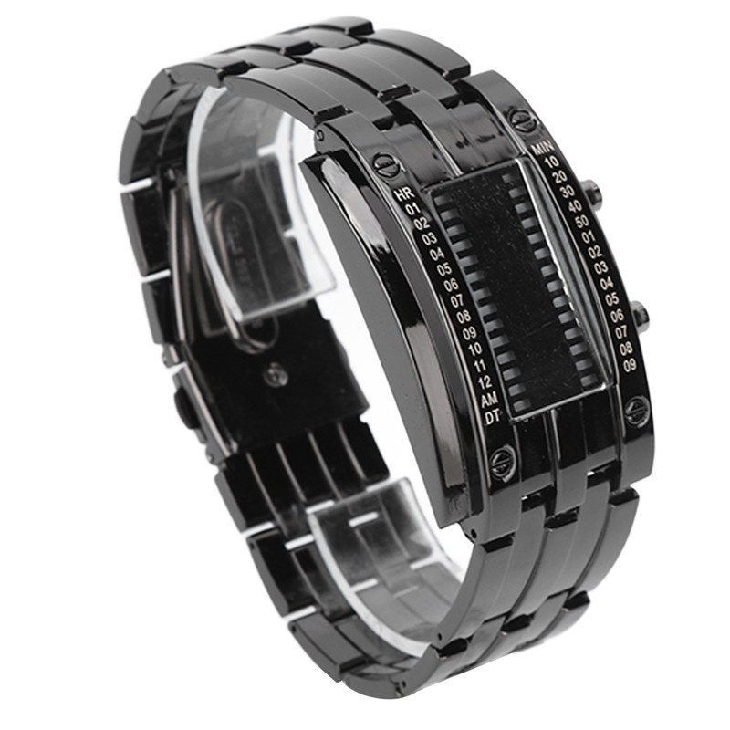 Men's Watch Fashion Exquisite Waterproof Alloy Men's LED Watch with