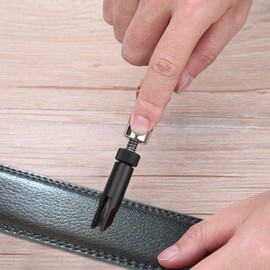 GOTOTOP Leather Beveler Tool, Wide Mouth Leathercraft Skiving Beveler Leather Trimmer with Wooden Handle Groover V Type Gouge Leather Craft Gouge Tools