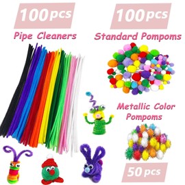 Arts and Crafts Supplies for Kids 1600Pcs DIY Craft Kits Art Supplies Materials Kids Crafts Set with Pipe Cleaners Craft Box Preschool Homeschool Toys Gift for Kids Boys and Girls Age 4 5 6 7 8