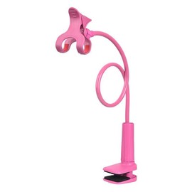 Long neck phone holder for desktop and bedside use:_Pink