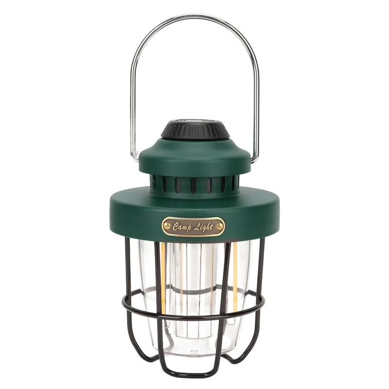 Retro LED Camping Lantern Portable Multifunctional Rechargeable Tent Light for