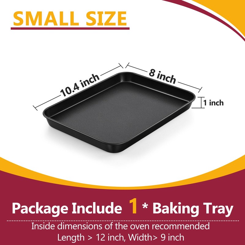 Small Toaster Oven Tray, P&P CHEF 10.4” Nonstick Toaster Oven