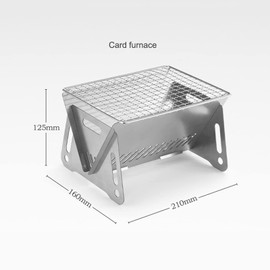 Portable Folding Grill,Stainless Steel Notebook-Style BBQ Grill Foldable Charcoal Barbecue Grill with Cooking Grid and Storage Bag for Camping, Hiking Picnic
