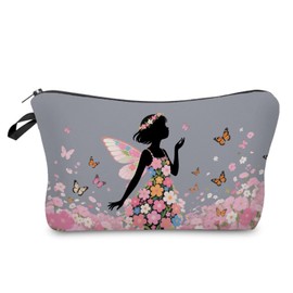 Livel lhood Butterfly Makeup Bag Cute Small Makeup Organizer Bag Travel Toiletry Zipper Pouch Flower Cosmetic Bag Gift for Women Girls