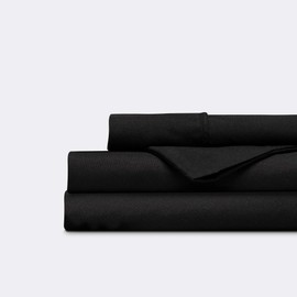 Everspread Bed Sheets (3 Piece Sheet Set), Twin XL Size, Black. Ultra-Soft & Breathable. Luxury Bedding. Deep Pockets - Fits Mattresses up to 16 inches. Wrinkle & Fade Resistant
