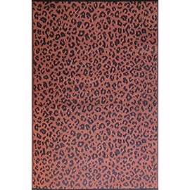 Mad Mats® Outdoor Rug, Reversible Plastic Mat for Patio, Porch, Deck, Kitchen & Bath, Leopard, Floor Mat (6' x 9', Brown)