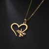 Dreamtimes Stainless Steel Necklace for Women Heart Shape Comb Scissors