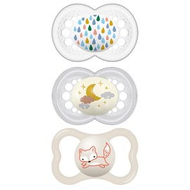 MAM - Paquete variado de chupetes, incluye 3 tipos de chupetes, la forma de pezón ayuda a promover un desarrollo oral saludable, paquete de 3, 6-16 meses, unisex