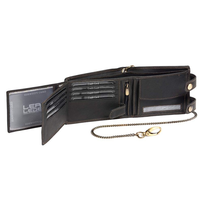 Mens Wallet MC LEAN with chain Biker wallet motorcyclist wallet,