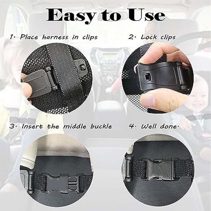 Car Seat Safety Belt Clip Buckle Lock Seat Chest Harness