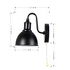 VinTopsh Black Wall Sconces with Pull Chain Switch, Metal Wall