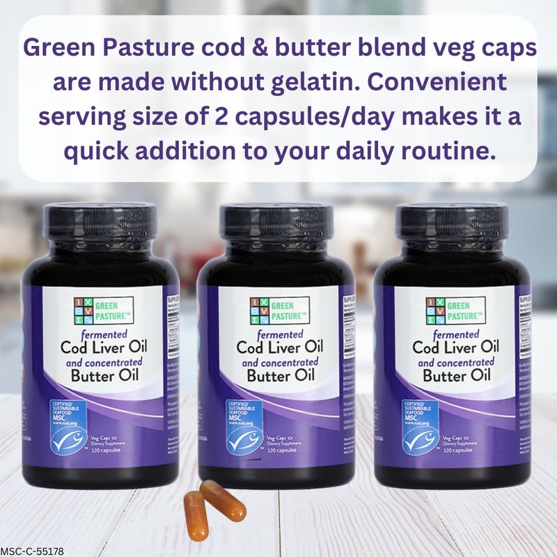 Green Pasture Fermented Cod Liver Oil Blend and Concentrated Butter
