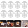 Yubbuio 100pcs Dessert Cups with Lids Plastic Fruit Cups Mini