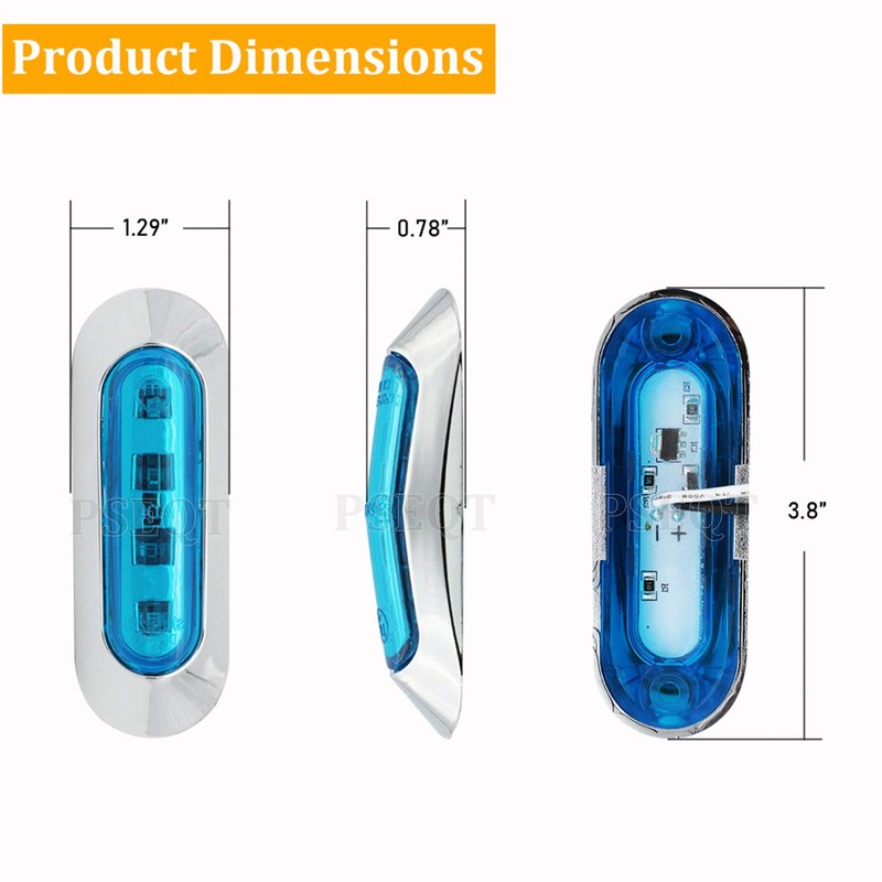 PSEQT 3.8'' Waterproof Boat Marine LED Lights Courtesy Interior Deck