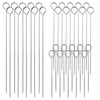 30 Pieces Kebab Skewers Reusable Stainless Steel Grilling BBQ Stick