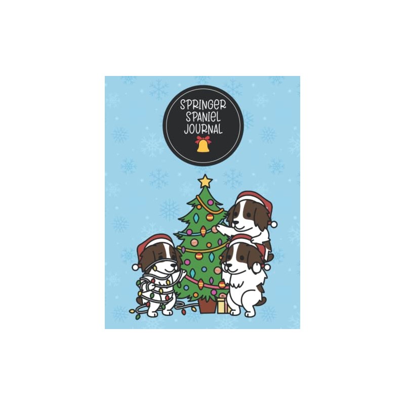 English Springer Spaniel Christmas Tree Holiday Journal: 120 Lined Pages