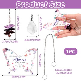 Grandma Gift, Butterfly Suncatcher Crystal Gifts for Grandma for Birthday, Christmas, Valentine's Day, Easter, Mother's Day from Grandson, Gift for Grandma, from Grandson, Thank You Gift