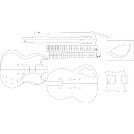 Electric Guitar Routing Template - SG