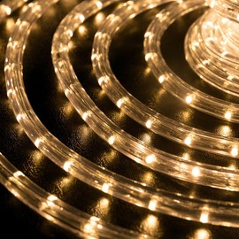 WYZworks 50 feet 1/2" Thick WARM WHITE LED Rope Lights for Backyard Garden Patio Christmas Holiday Venue Decoration Indoor/Outdoor Lighting with 10', 25', 50', 100', 150' option | ETL & UL Certified