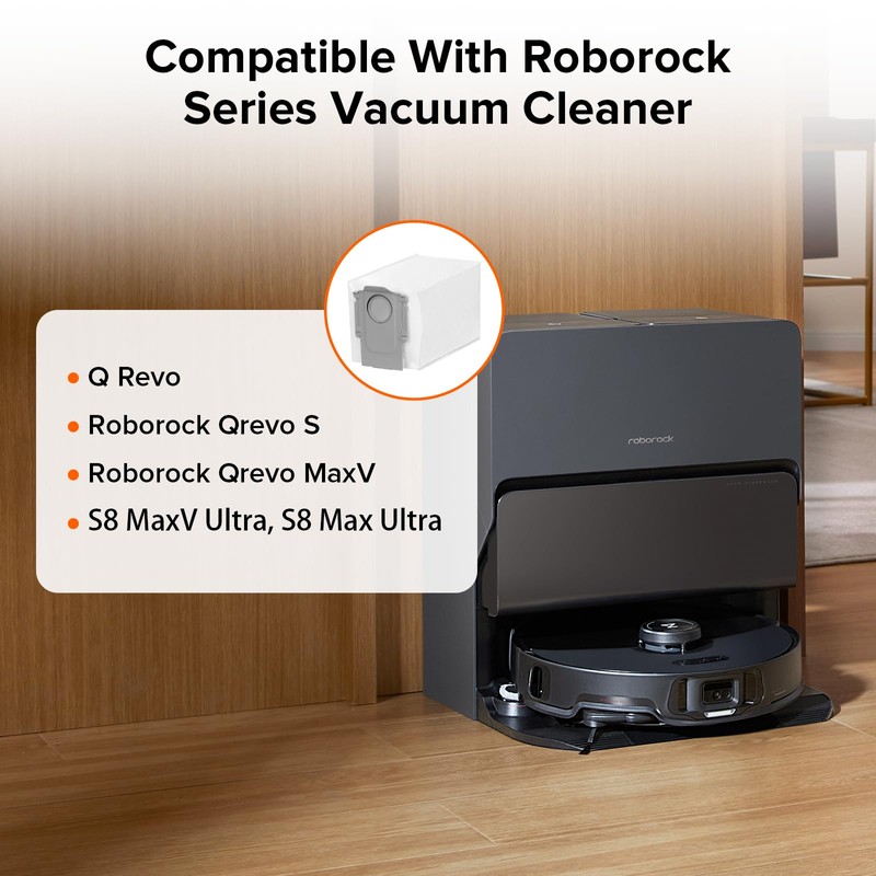 roborock 6 Packs Disposable Dust Bags for QRevo series S8MaxVUltra,