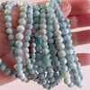 Larimar Armband, Edelstein Kugelarmband Larimar Stein 5 mm für Damen