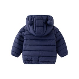 CECORC Winter Coats for Kids with Hoods Light Puffer Jacket for Girls, Boys | Baby, Infants, Toddlers, 2T,Navy