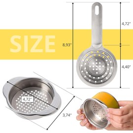 2 PCS Tuna Strainer for Can - Small Colander with Handle Stainless Steel Tuna Can Strainer Press for Kitchen Multipurpose Tuna Drainer Press
