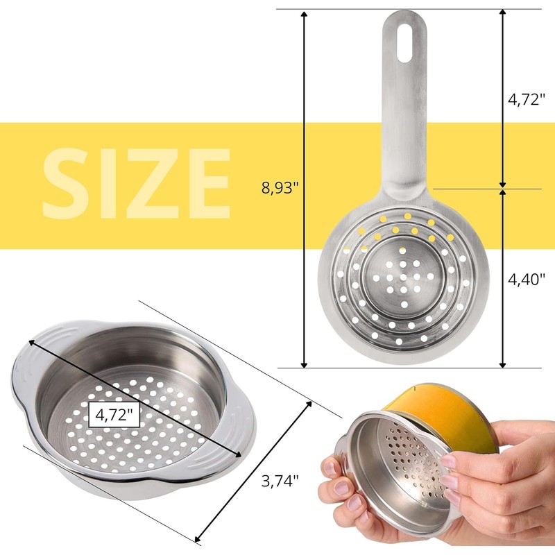 2 PCS Tuna Strainer for Can - Small Colander with